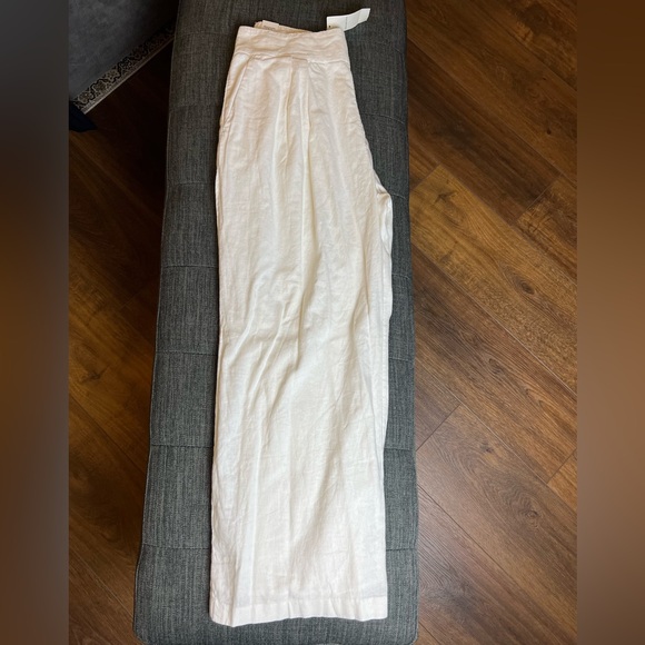 PETITE/SHORT Abercrombie & Fitch Ultra Wide Leg Linen Blend Pants - Picture 5 of 5